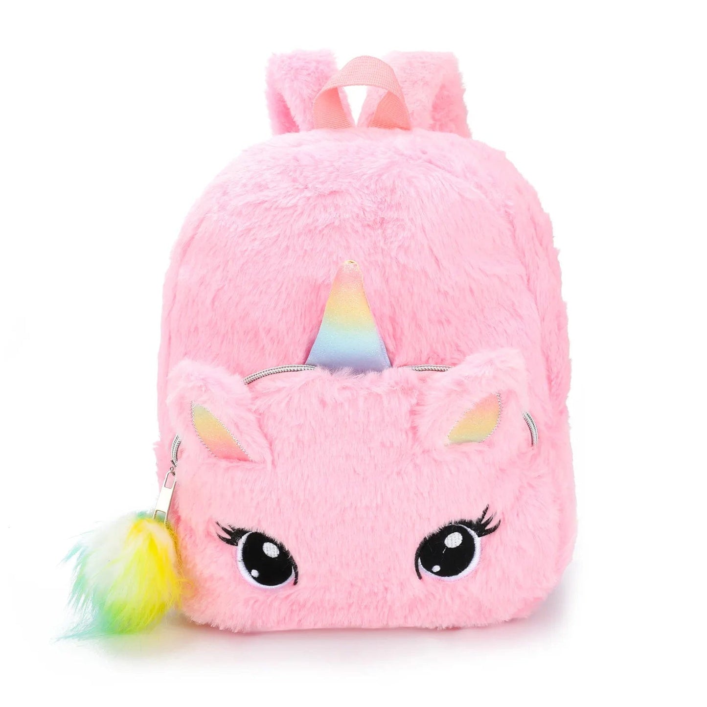 Cartable licorne tout doux avec pompon Rose Ma Petite Licorne Cartables