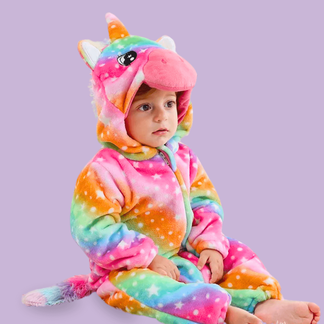 Pyjama Licorne Bebe Arc en ciel Kigurumi Combinaison