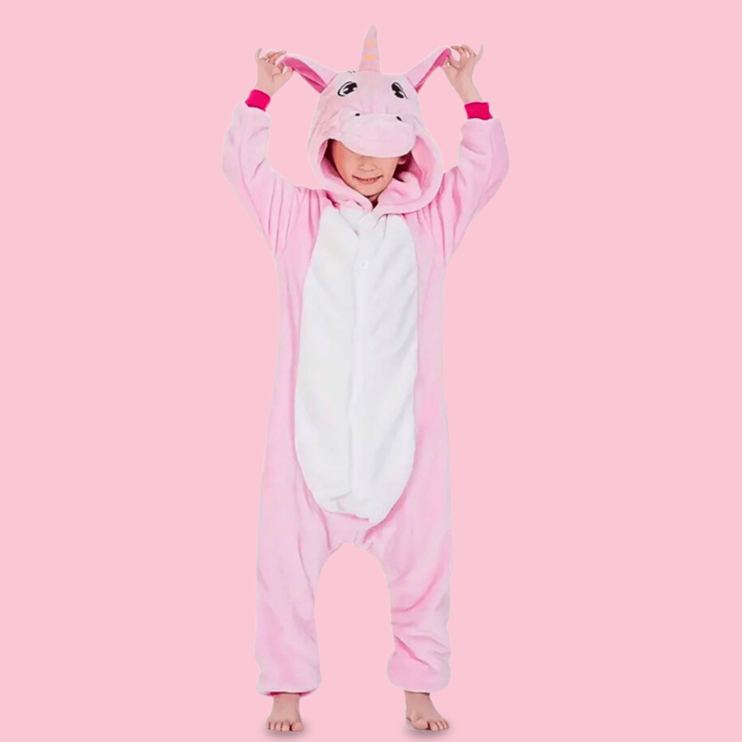 Kigurumi pinku pyjama licorne rose enfant
