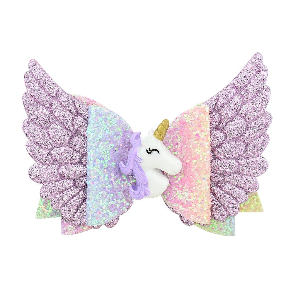 Barrettes à cheveux ailes de licorne Mauve Ma Petite Licorne Barrettes