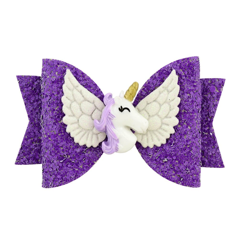 Barrettes à cheveux ailes de licorne Violet Ma Petite Licorne Barrettes