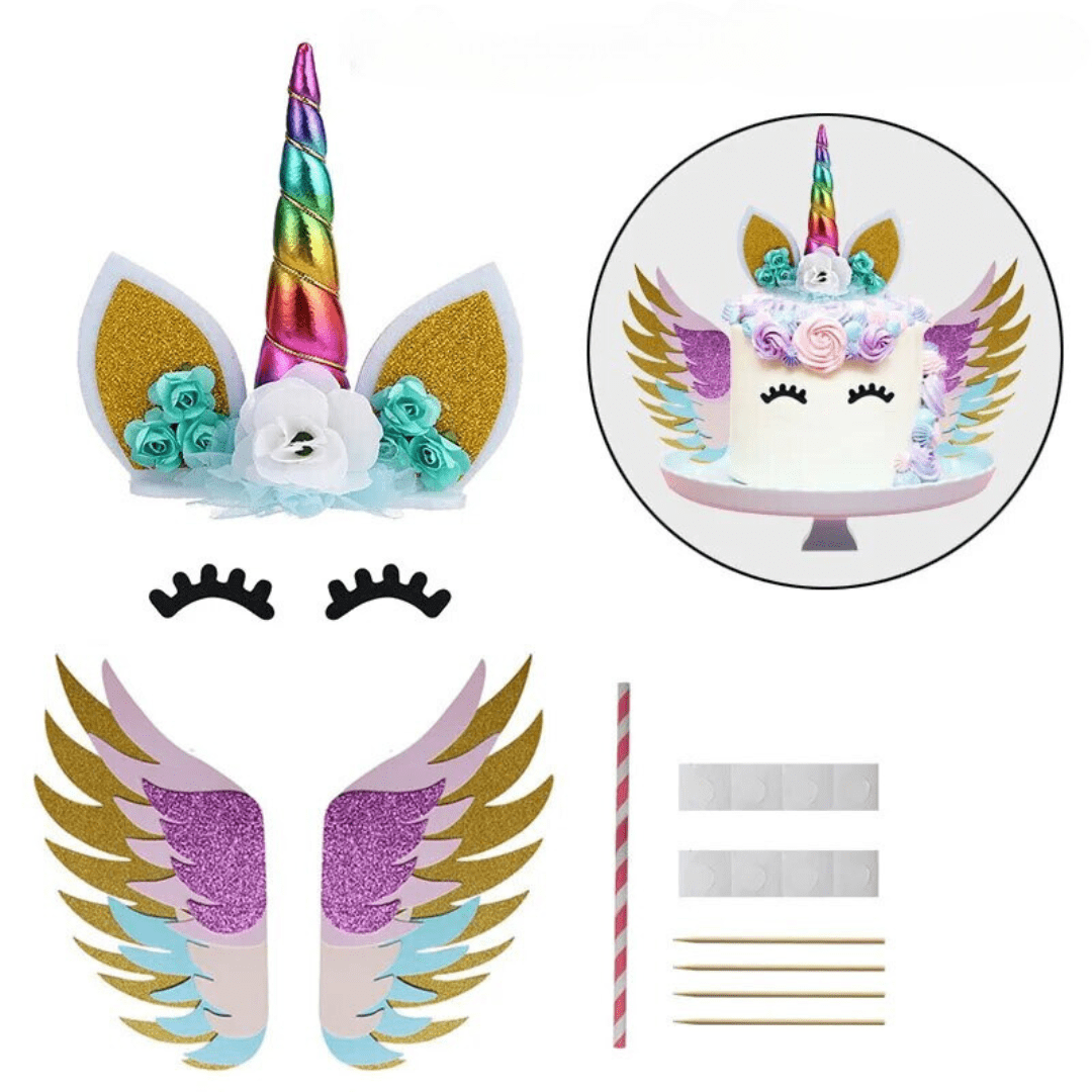 Décoration Licorne pour Gâteaux multicolore Ma Petite Licorne Décorations gâteaux