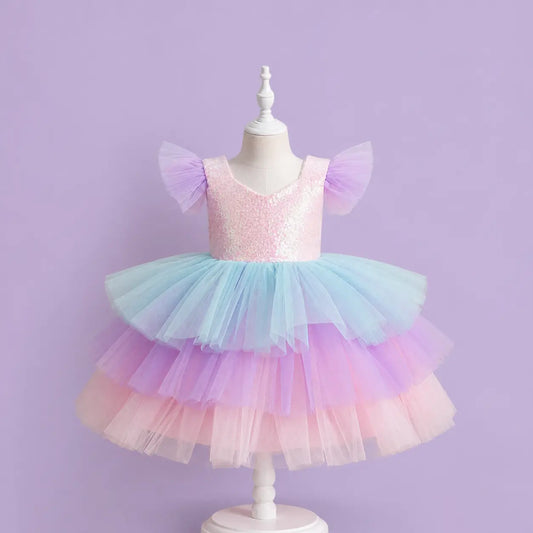 Déguisement licorne: Robe à volants Ma Petite Licorne Robe de princesse