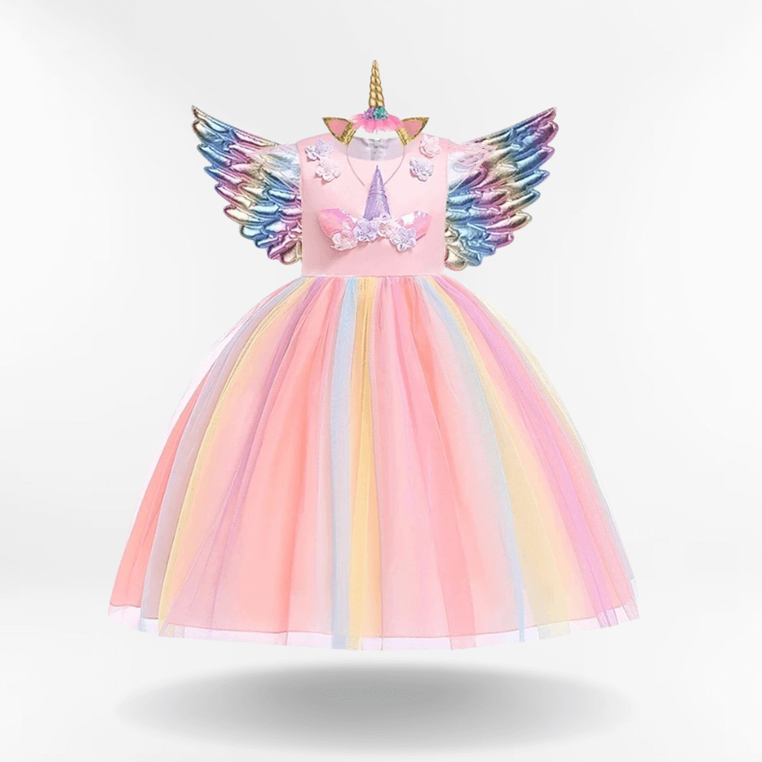 Déguisement licorne: robe d'anniversaire Ma Petite Licorne Robe de princesse