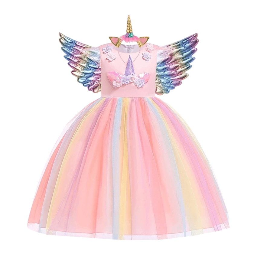 Déguisement licorne: robe d'anniversaire Ma Petite Licorne Robe de princesse