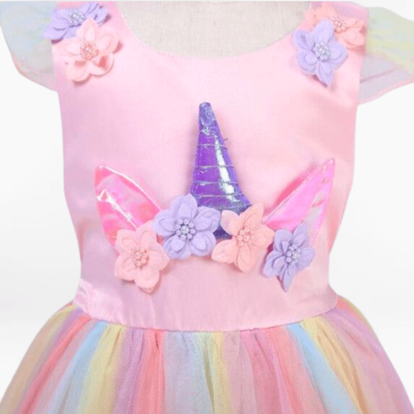 Déguisement licorne: robe d'anniversaire Ma Petite Licorne Robe de princesse