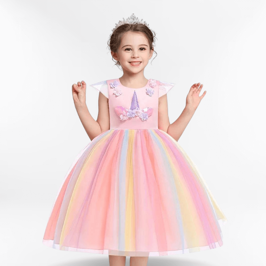 Déguisement licorne: robe d'anniversaire Rose / 3-4 ans Ma Petite Licorne Robe de princesse