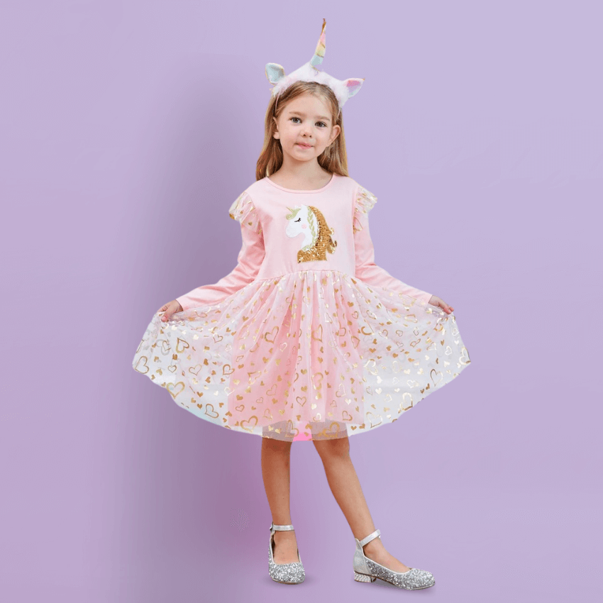 Déguisement Licorne : Robe de Fête Rose / 3-4 ans Ma Petite Licorne Robe de princesse