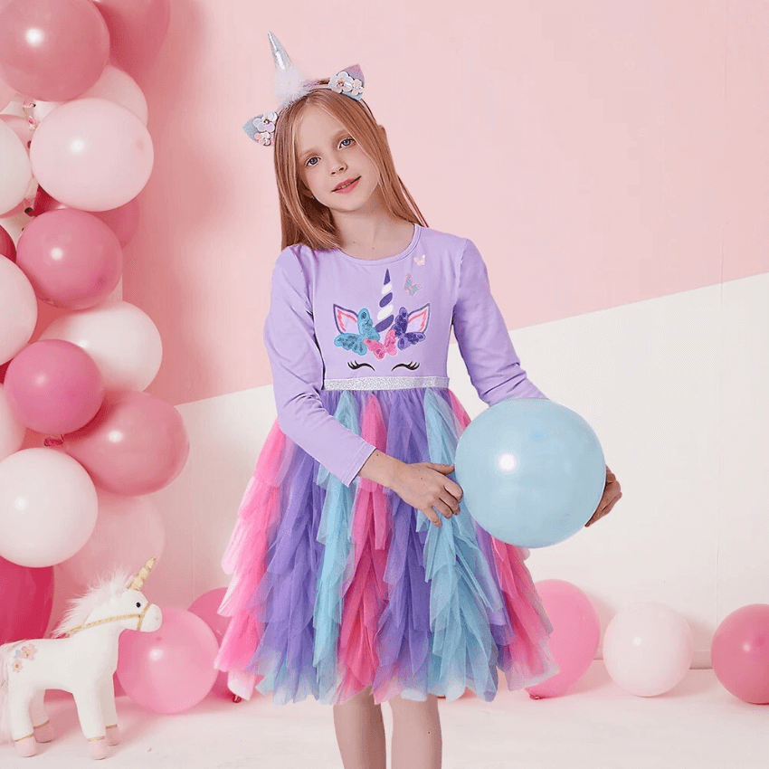 Déguisement licorne : Robe Étincelante Ma Petite Licorne Robe de princesse