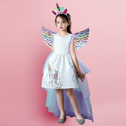 Déguisement licorne: robe longue traine 3 ans Ma Petite Licorne Robe de princesse