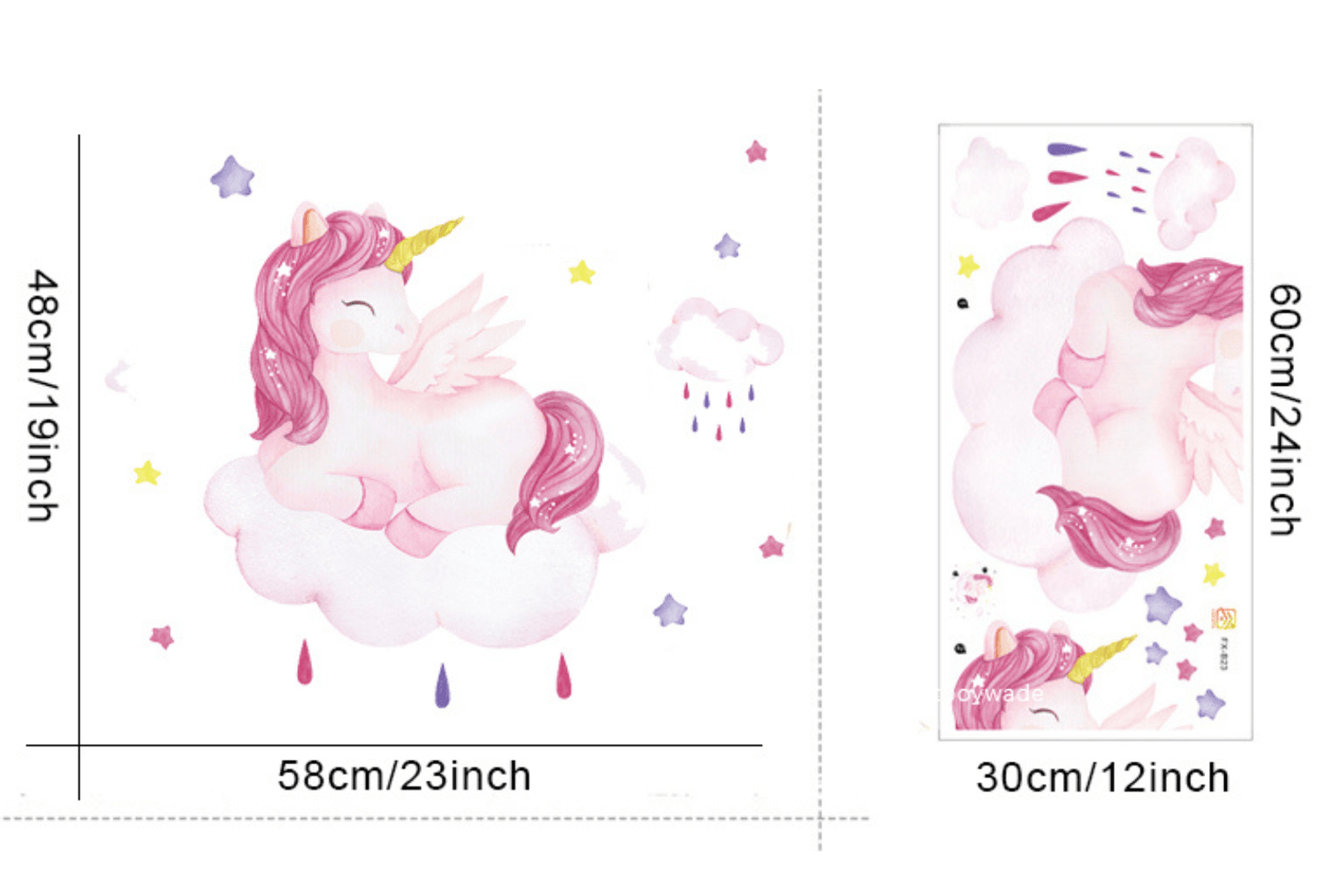 Grand sticker mural licorne Ma Petite Licorne Stickers muraux