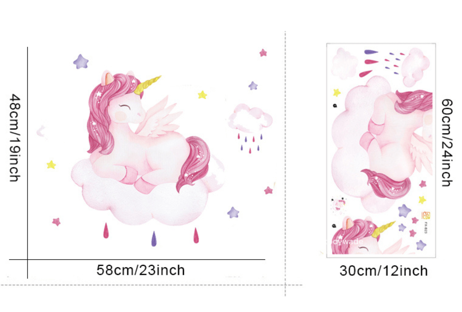 Grand sticker mural licorne Ma Petite Licorne Stickers muraux