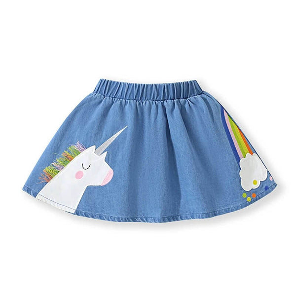 Jupe Fille LulaRoe Azur Taille 6 Bleu Pêche NEUVE Avec Étiquette