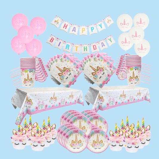 Kit Complet Décoration Anniversaire Licorne Ma Petite Licorne Kits de fêtes