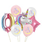 Lot de 7 ballons géants anniversaire licorne 0 Ma Petite Licorne Ballons