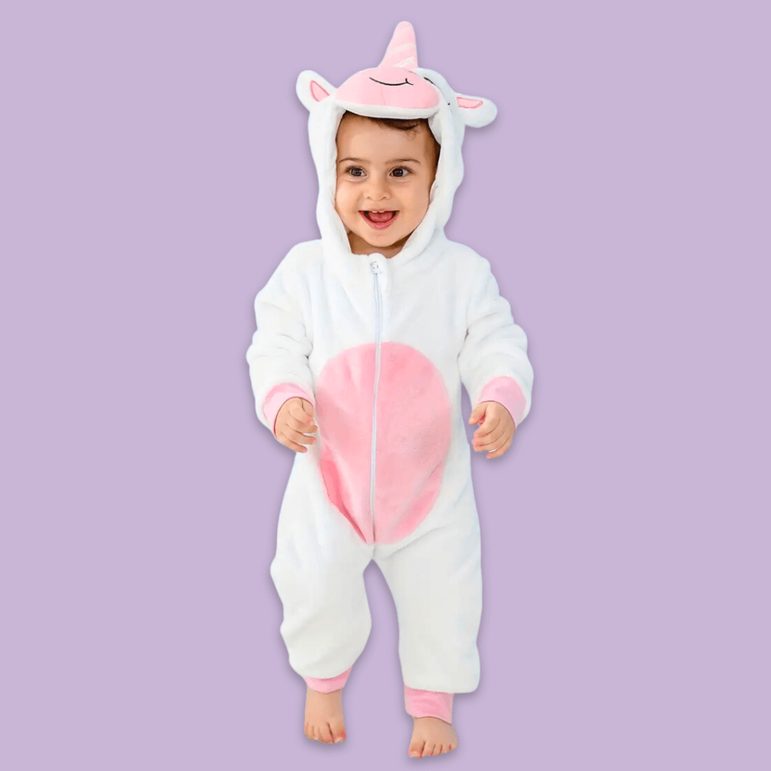 Pyjama Licorne Bebe Blanc Kigurumi Combinaison