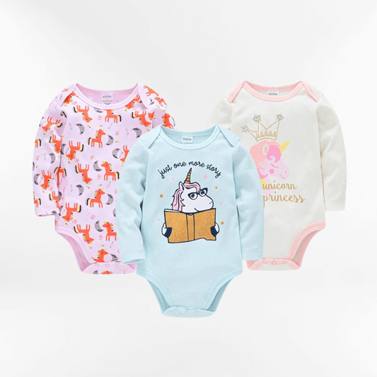 Pyjama Licorne Bébé : Lot de 3 Body Mignons 3 mois Ma Petite Licorne Pyjamas licorne Bébé