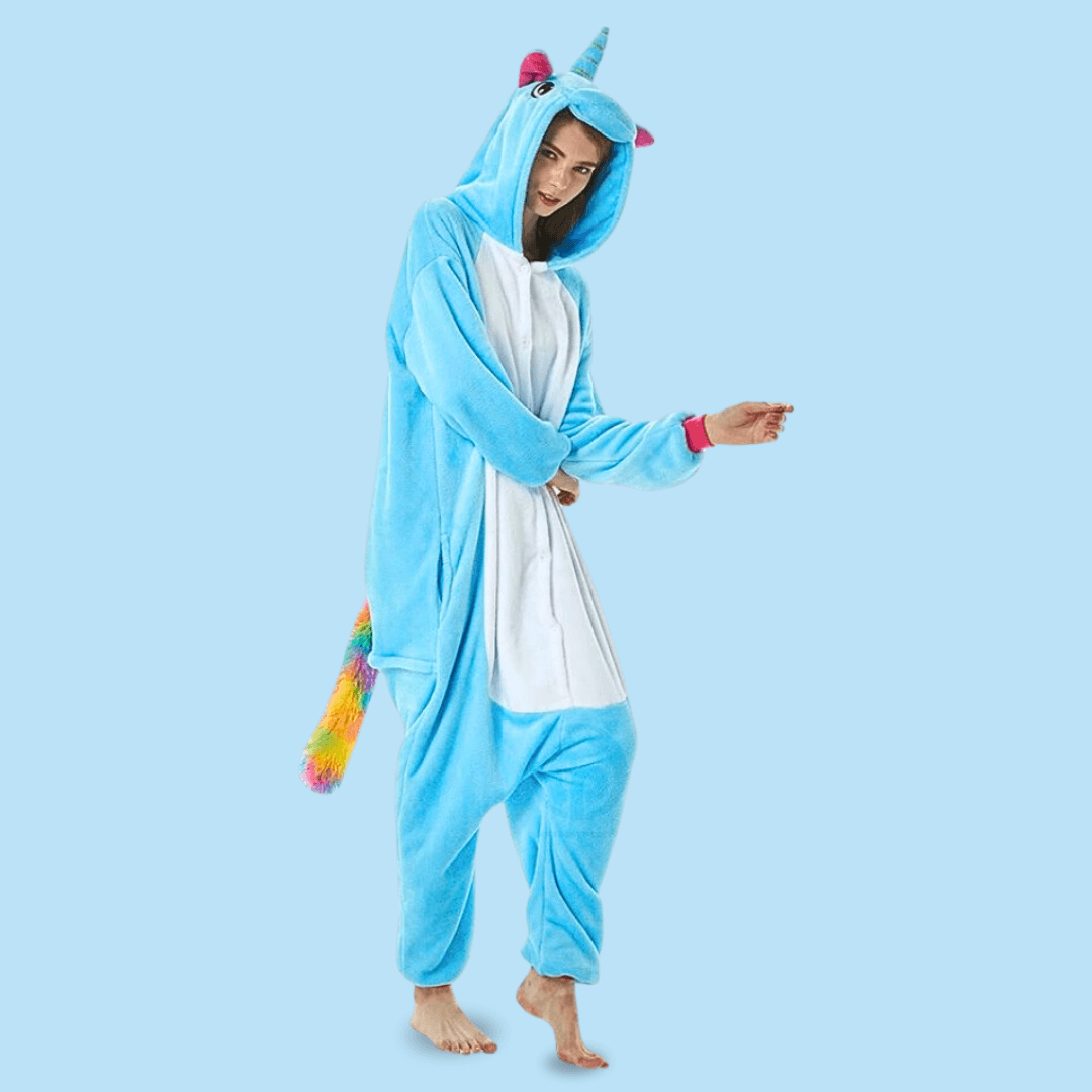 Pyjama licorne Femme Bleu - Kigurumi (Combinaison) Ma Petite Licorne Pyjamas licorne Adulte