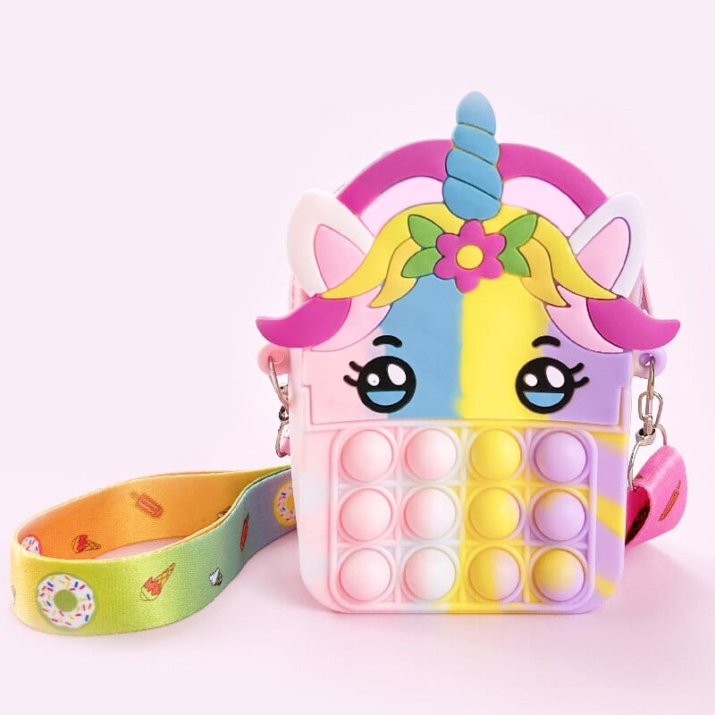 Sac licorne pop it (anti-stress) Portable 1 Ma Petite Licorne Sacs à main