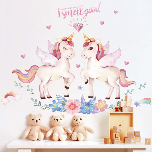 Sticker mural double licorne Ma Petite Licorne Stickers muraux