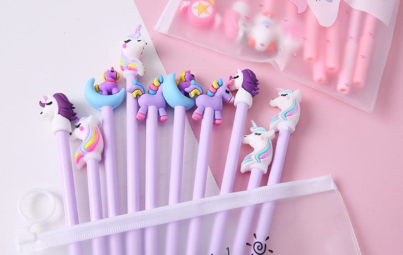 Stylos noirs licorne (10 pièces) Ma Petite Licorne Stylos