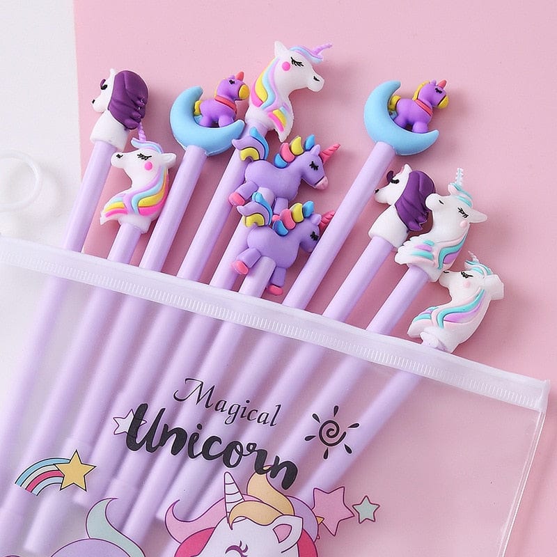 Stylos noirs licorne (10 pièces) Ma Petite Licorne Stylos