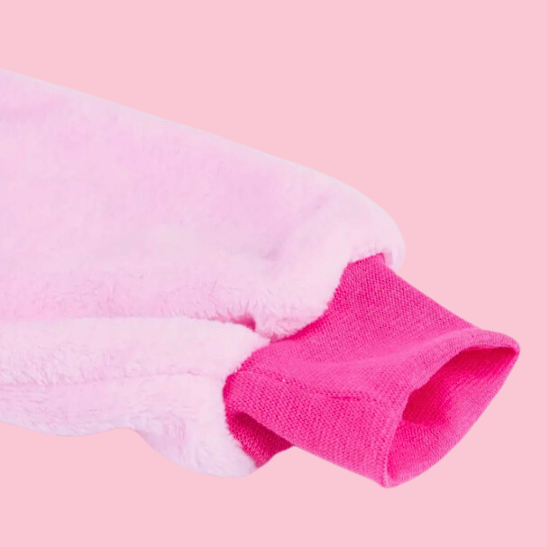 détails manche Kigurumi pinku pyjama licorne rose enfant
